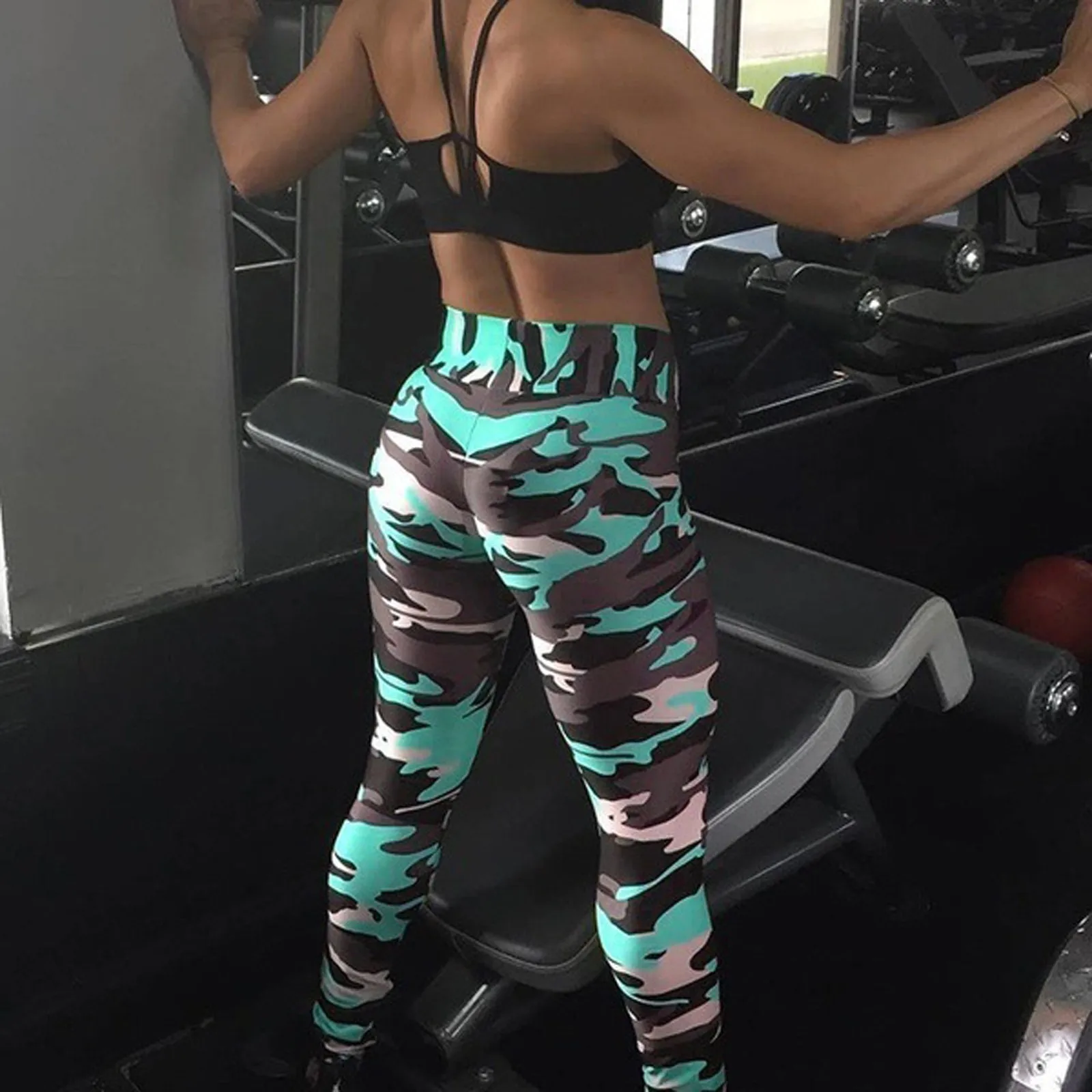 Leggings Sport Women Camouflage Print 
