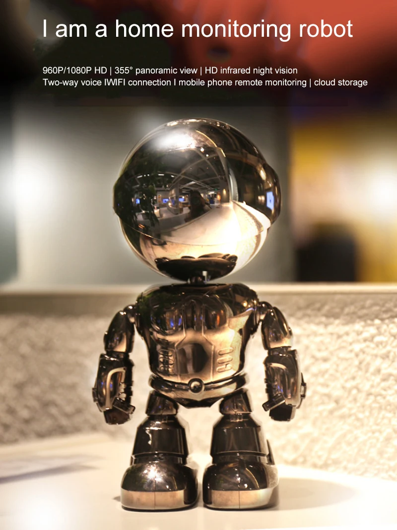 

960P Cloud Home Security IP Camera Robot Intelligent Auto Tracking Camera Wireless WiFi CCTV Camera Surveillance Camera