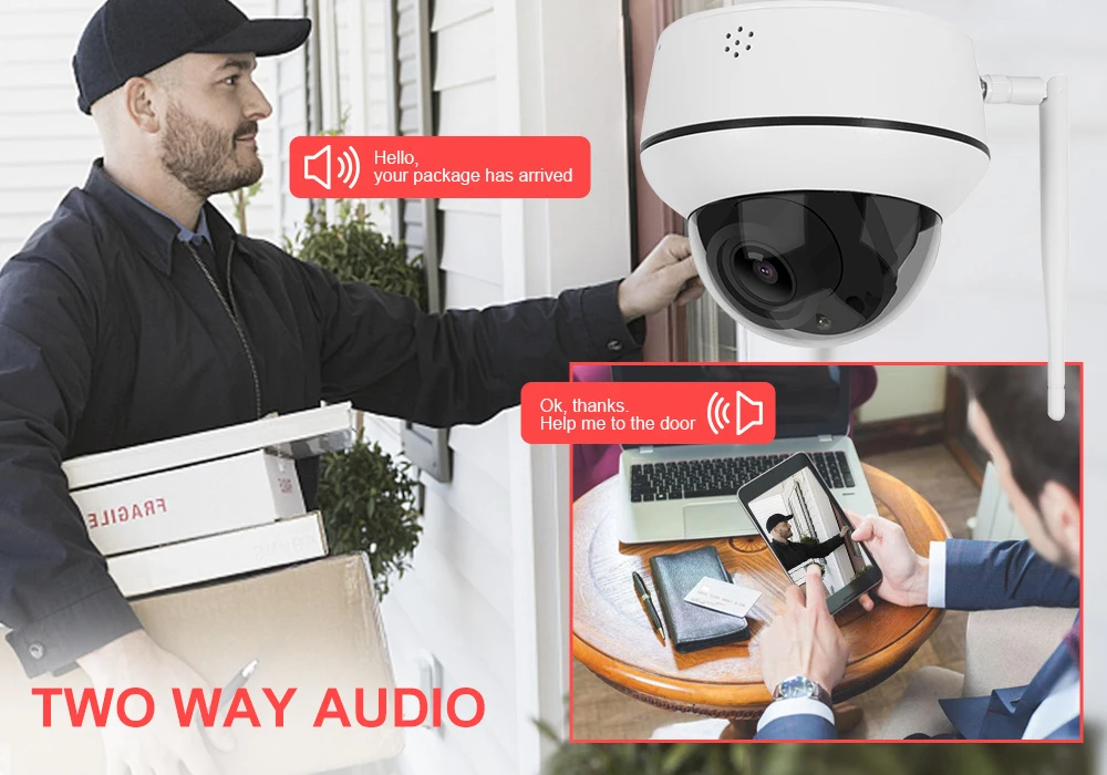 5MP PTZ Wifi IP Camera Outdoor 5X Zoom Wireless Security CCTV Camera Two-Way Audio Mic-Speaker IR 30m IP66 CamHi H.265 Anpviz ip camera wifi camera surveillance camera wifi ip camera