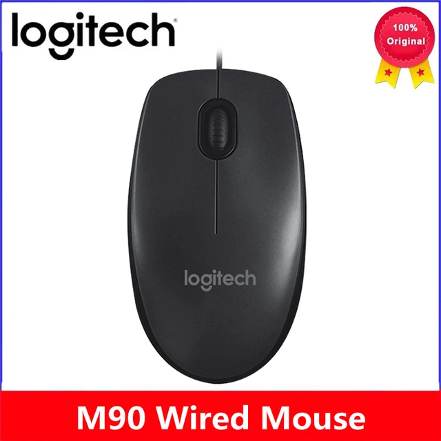 Logitech M90 Wired Ergonomic Design Optical Mouse Gaming Office Mice For Pubg Lol Laptop Desktop Pc 100% Original - Mouse - AliExpress