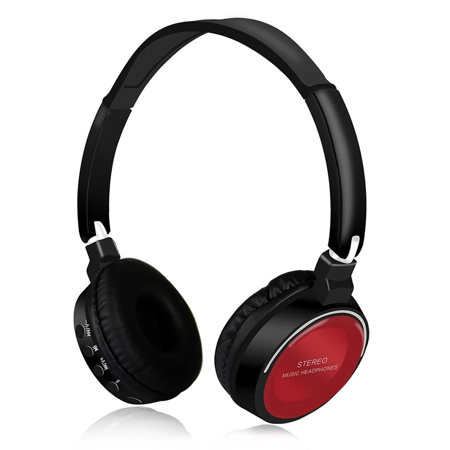 Наушники Bluetooth гарнитура наушники беспроводные наушники стерео складные спортивные наушники микрофон гарнитура Handfree MP3 плеер - Цвет: Красный