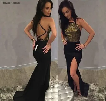 

2019 Sexy Cheap Black Evening Dress Mermaid Long Backless Formal Holidays Wear Graduation Party Gown Custom Made Plus Size