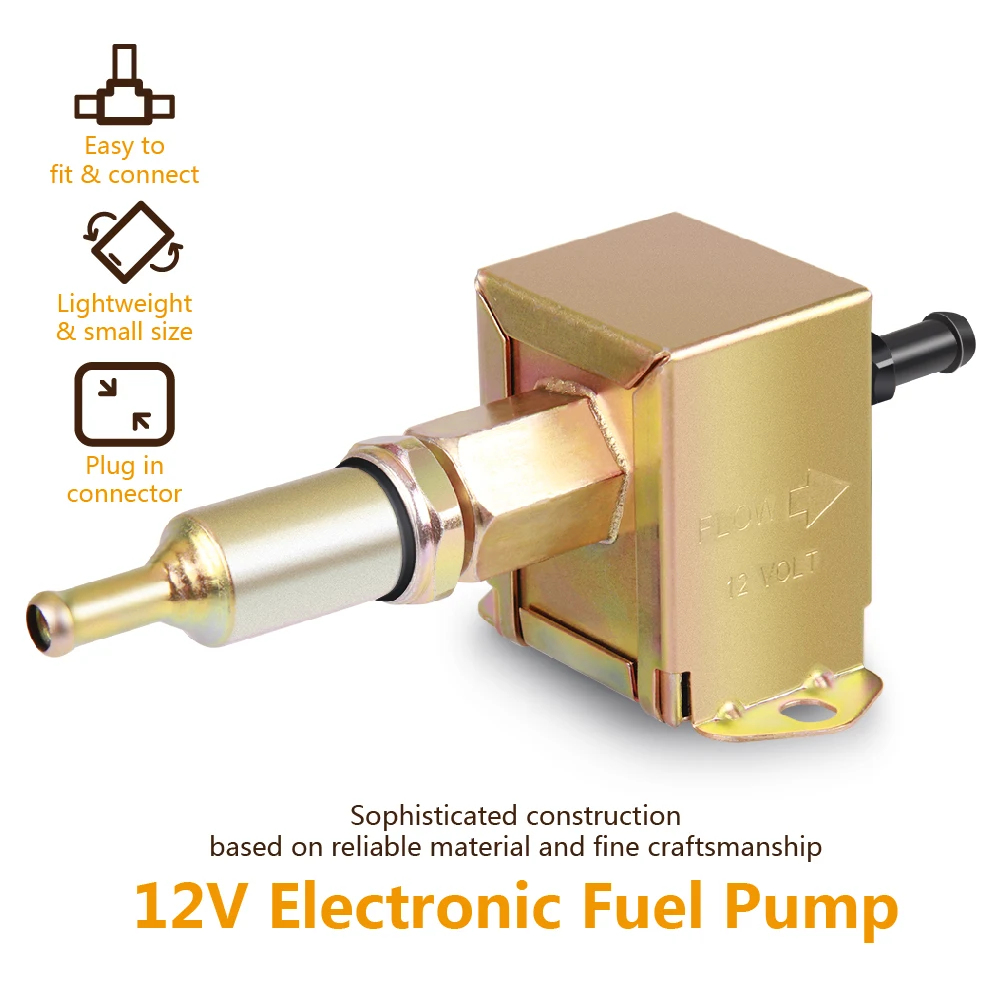 12v Pompa Carburante Elettrica Universale in Metallo Diesel o Benzina 4-6 PSI Facet Stile 