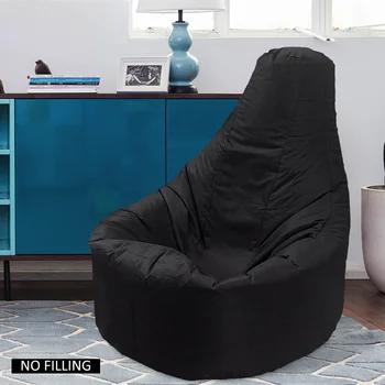 

Lazy Bean Bag Sofas Cover Chairs Without Fillerr Black Oxford Lounger Seat Bean Bag Puff Couch Tatami Living Room Furniture