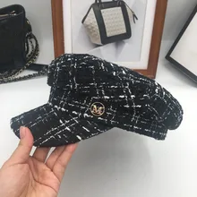 Весенне-осенний период и новая сетчатая потолочная Кепка твидовая Кепка берет Студенческая детская модная темно-синяя кепка Матросская Кепка