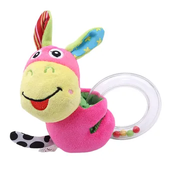 

Baby Bed Rattle Toys Cartoon Animal Hand Bells Plush Toy Dolls Baby Music Rattle For Kid Children Bed and Stroller Toys