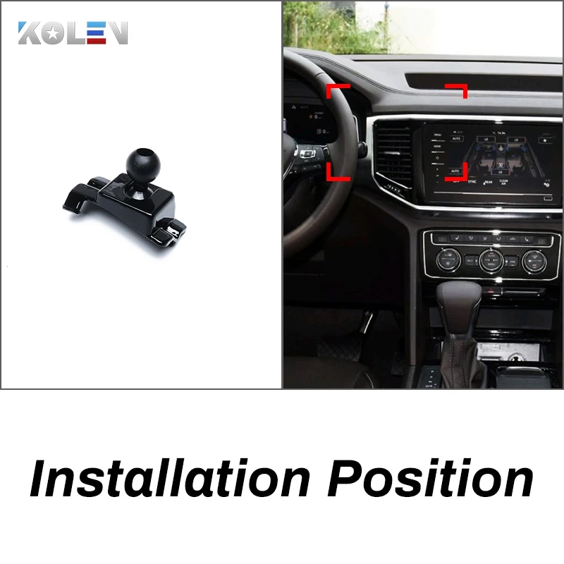 Car Mobile Phone Holder Gravity Stand GPS Special Mount Support Navigation Bracket For Volkswagen VW Atlas