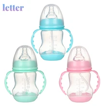 

180ml Wide Mouth Feeding Bottle Silicone Baby Water Drinking Nursing Bottle Infantil Drinker Newborn Baby Drink Cup Water Bottle