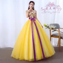 Элегантное желтое бальное платье с жемчужными рукавами Vestidos De 15 Anos; вечерние платья; бальное платье для девочек; 16 платьев; Robe De Bal