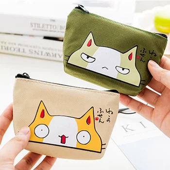 

1 PC Mini Lovely Cat Coin Purse Women Girls Cute Cartoon Cat Printed Coin Purse Cloth Money Bag Wallet Dropship Wholesale New