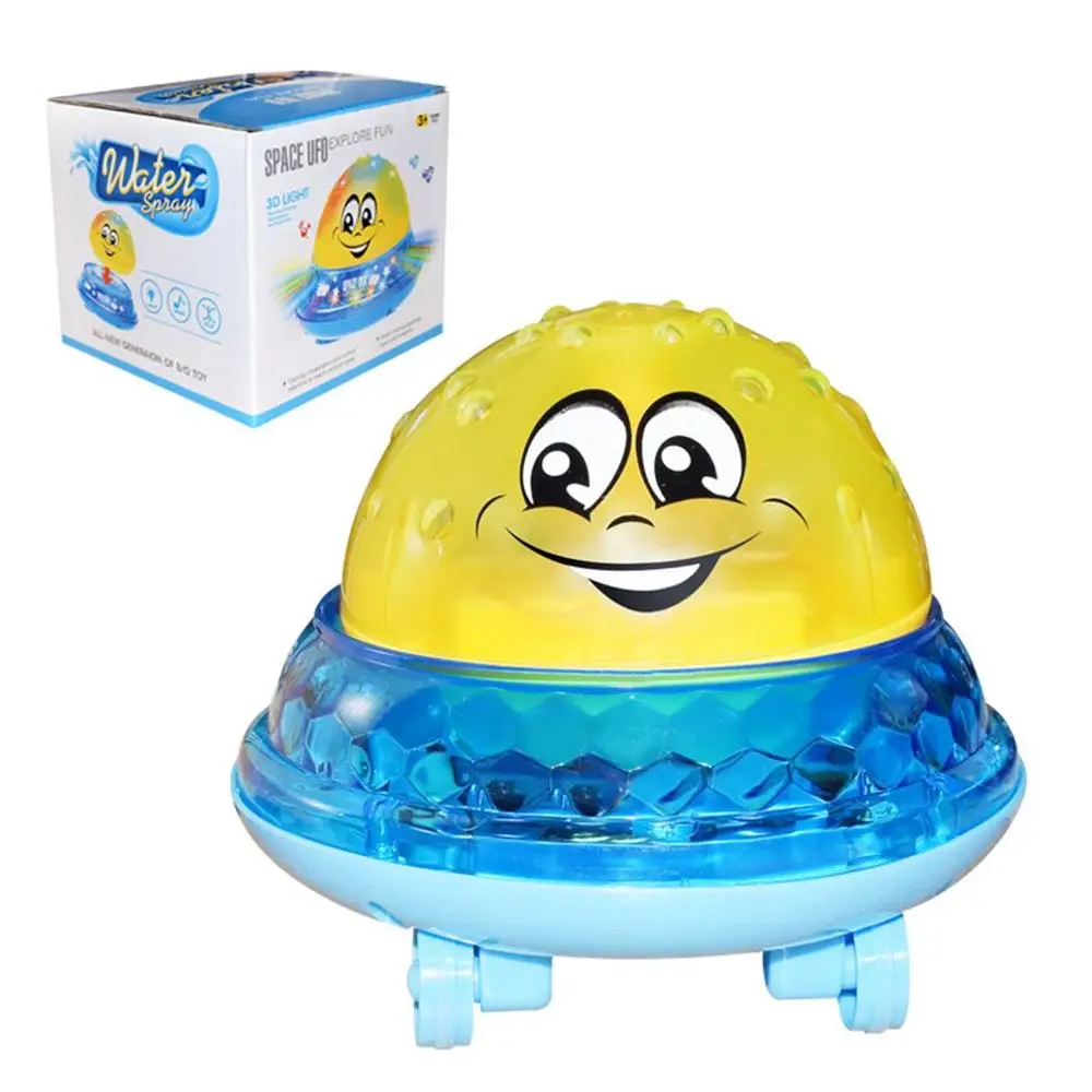 Индукционный водяной шар электрический детский свет для ванной музыкальная вода игрушки Младенческая Детская импульсная Индукционная вода брызгающая игрушка распродажа - Цвет: Blue