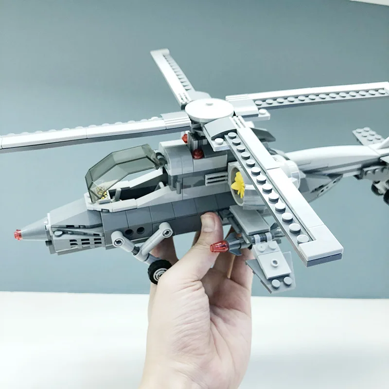 

WW2 Technic Military WZ10 2 Forms 314PCS Armed Helicopter GUNSHIP Building Block Figures Aircraft Bricks Toys Holiday Gift Kids