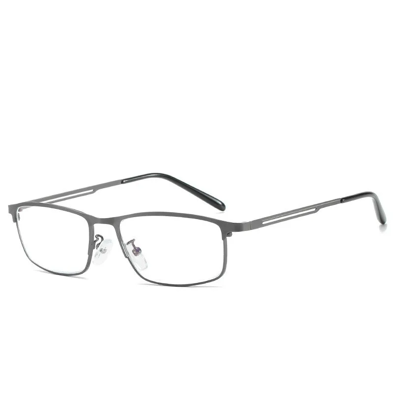 Elbru анти-синий светильник, металлическая оправа, очки для чтения, мужские деловые полые дужки, увеличительные пресбиопические очки с+ 1.0to+ 4,0