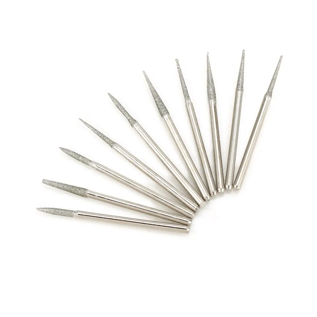 30PCS Diamond Burrs Grits Rotary Tool Drill Bit Manicure Pedicure Grinding Accessories Kit Wood Work Milling Nail Art Polish
