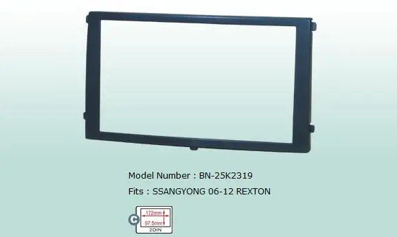 

Car Fascias Stereo Radio Audio Panel Navigation Frame Dash Kit For SsangYong Rexton 2006 2007 2008 2009 2010 2011 2012