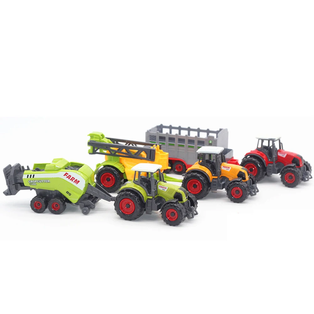 6 шт. 1: 64 весы коллекционный фермерский Автомобиль Игровой Набор Модель экологически чистые краски тракторы литые под давлением трейлеры металлический детский подарок