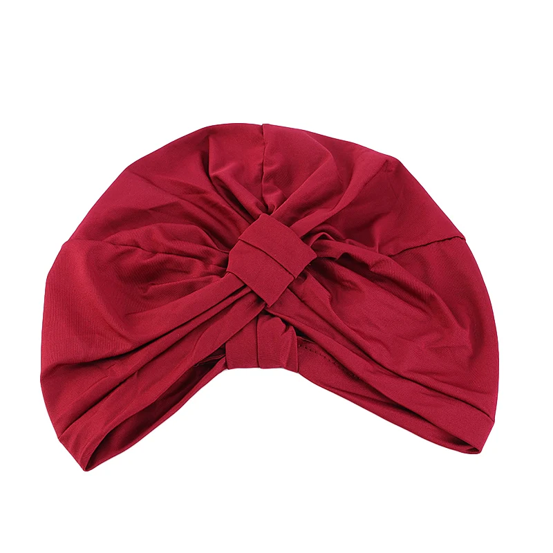 Sombrero de Hijab para mujer, turbante elástico de algodón, sombrero de cúpula, pañuelo musulmán para la cabeza, accesorios para el cabello