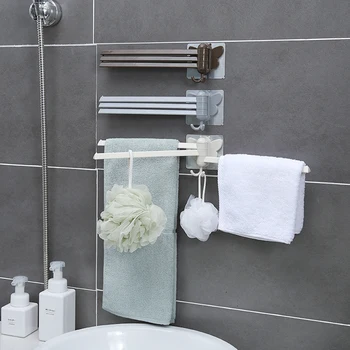 

Multi-Function Towel Bar 180 Degrees Rotary Towel Racks Hanging Rack Towel Racks Wall Mounted Towel Holder for Bathroom K1032 A