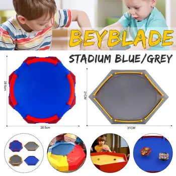 

Round/Hexagon Kids Burst Gyro Disk Toys Bay blade Arena Stadium Blade Top Toy Children Toys Blue/Grey