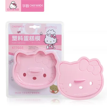 

HELLO KITTY Kitchen child cute cat plastic diy cake rice stamper silicone molds cake mold