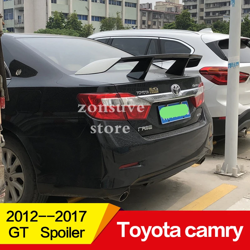 Использовать для toyota camry спойлер 2012 13 14 15 16 17 лет ABS пластмассовый задний декоративное крыло EX стиль GT Спортивные Аксессуары