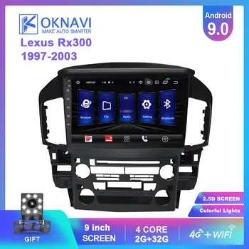 

OKNAVI 9'' Android 9.0 IPS Car Radio Stereo Multimedia Player 4G Wifi For Lexus RX300 1997-2003 For Toyota Harrier 1998 No DVD