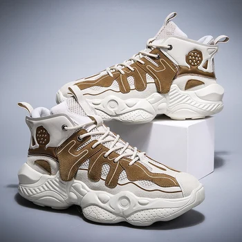 

Stylish Designer High Top Casual Shoes Men Sneakers Walking Footwear Breathable Mesh Sneakers Men Shoes Chaussure Homme Sapato