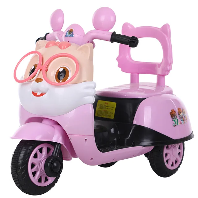 New Children's Electric Motorcycle Baby Tricycle Boy and Girl Toddler Toy Stroller Charging and Sitting 2