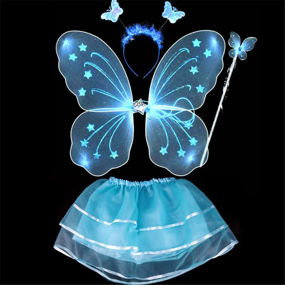 Fancy Dress For Kids & Toddlers Fairy Costume Set For Girls - Butterfly  Wings, Tutu Skirt, Wand, Hairpins & Stickers Child's Angel Costume