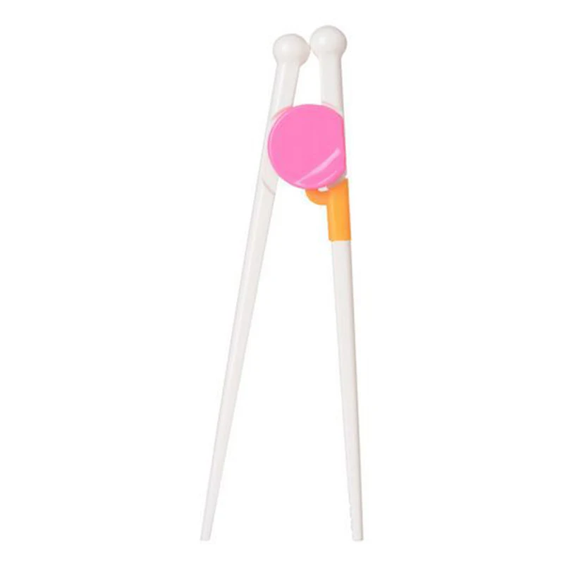 2 пары мультяшных детских палочек для еды Силиконовые Детские Обучающие учебные палочки для еды многоразовые аксессуары для кормления младенцев - Цвет: pink