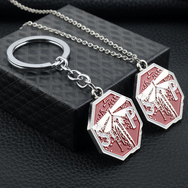 

Anime Game The Last of Us Part II 2 Firefly Logo 3D Enamel Metal Pendant Keychains Keyrings For Women Men Fans Jewelry Gift