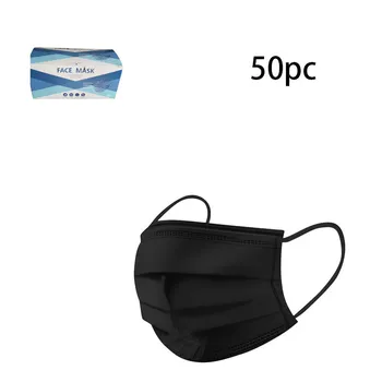 

Mascarilla 50pcs Disposable Face Masks Filter Masks Thickened Mouth Mask Breathable Disposable Mask Black Mask Masques Jetables
