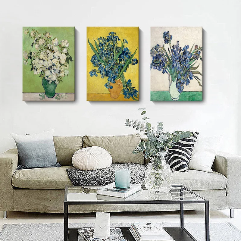 

Van Gogh Sunflower European Style Decorative Painting Spray-print Flower Oil Painting Living Room American-Style Mural