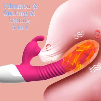 Clitoris Sucking Vibrator G-Spot Stimulator Heating Adult Sex Toys Realistic Dildo Masturbation Rabbit Vibrator Female Sex Toys 2