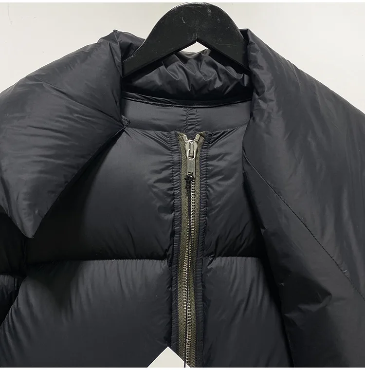 Rick Coat Diablo High StreetRO New Winter White Duck Down Zipper Stand Collar Owens Collar Waist Section Down Jacket