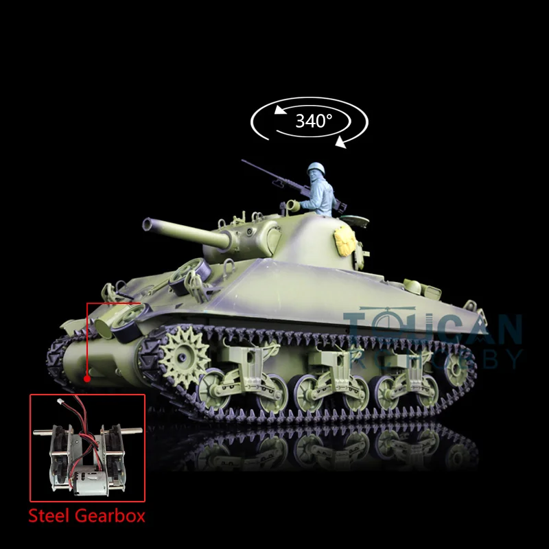 2 4G Henglong 1/16 масштаб TK 6 0 S инфракрасный боевой пластик M4A3 Sherman RTR RC Танк 3898 сталь