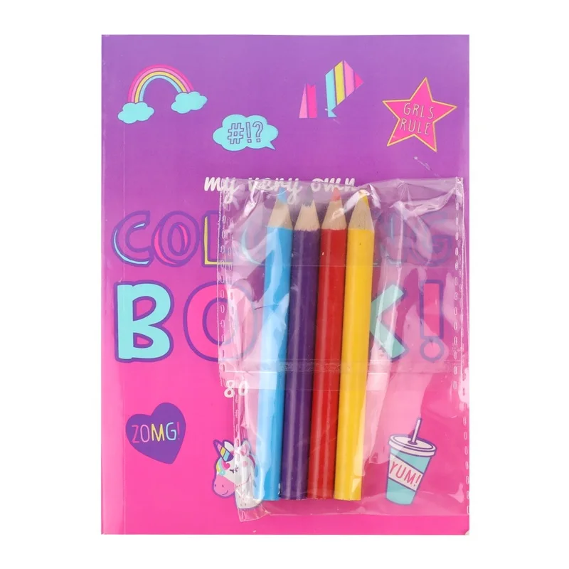 Fine new Coloring book and color pencils set for Children gift stationery kids education cartoon coloring books stationery
