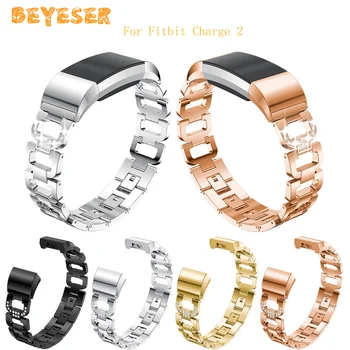 

Alloy Wristband For Fitbit Charge 2 Smart Watch Strap Adjustable band Replacement Bracelet Smart Accessories Watch Band Metal