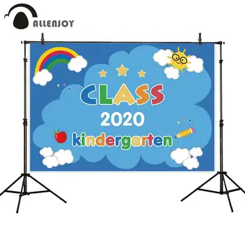 

Allenjoy rainbow class 2020 kindergarten back to school photo backdrop studio wallpaper background photozone photography props