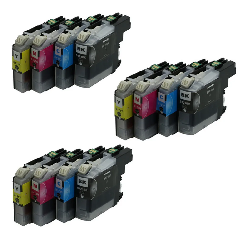 12PK Ink Cartridges Printer LC121 LC 121 Compatible For Brother DCP-J552DW DCP-J752DW DCP-J132W DCP-J152W DCP-J172W | Компьютеры и