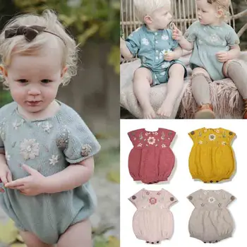 

2020 New Autumn Winter Shirley Baby Bodysuits for Toddler Flower Knit Sweater Jumpsuits Infant Newborn Cotton Fashion Clothes