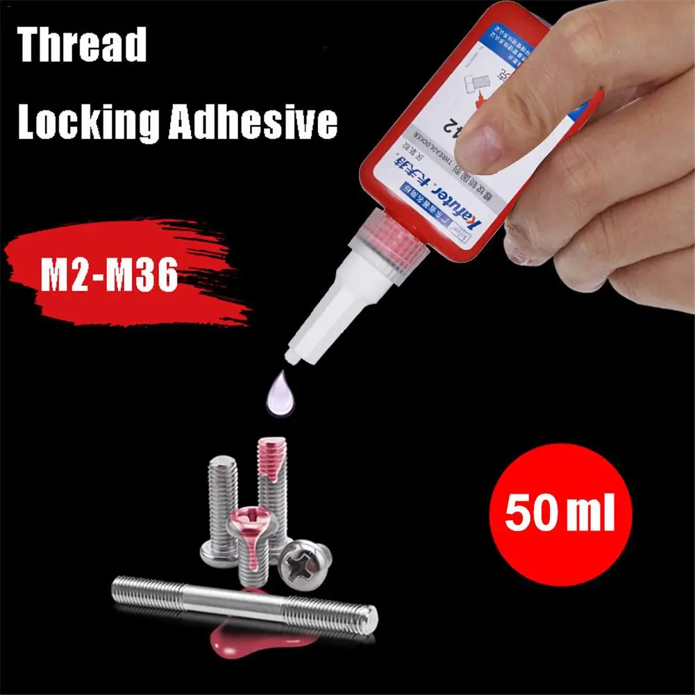 

K-0242 50g Blue Liquid Glue Anaerobic Adhesive Sealant Screw Quick Curing Leakproof Sealing M6-M36 Threads Nut Lock Prevent Rust