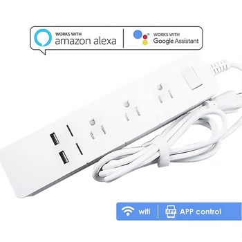 

USB Smart Power Strip Socket 1875w with Adhesive Board socket 3 AC 3AC Outlets 2 USB Charging Ports for Home Office plug