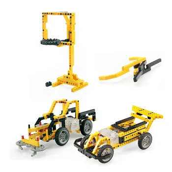 

STEM Toy Mechanical Gear Technic Building Blocks 4 In 1 Racing Car Basketball Stand Blocks Set Educational Toys for Boys Kids