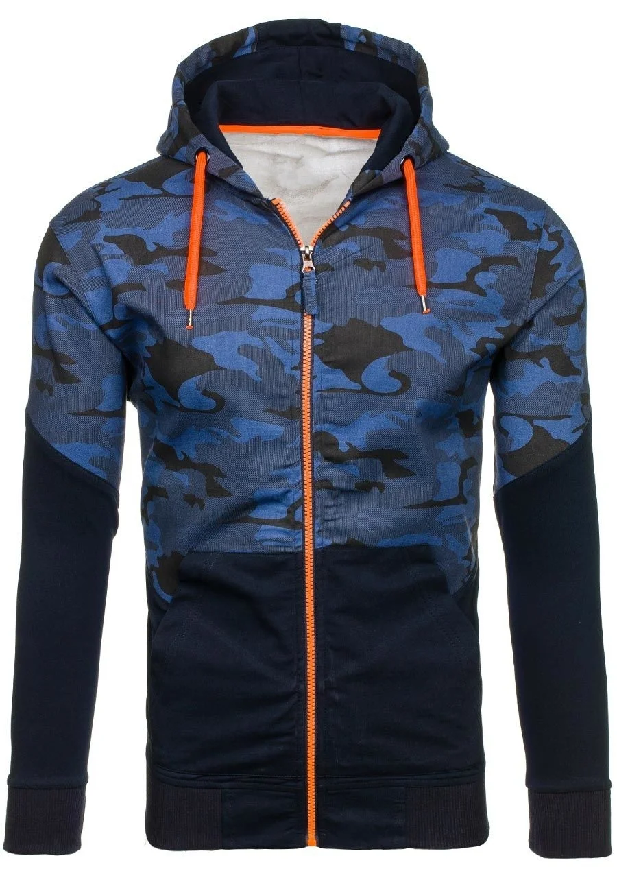 

ZOGAA Hot 2019 Spring Camouflage Patchwork Hoodies Men Zipper Cardigan Sweatshirts Slim Fit Sportswear Men's Fashion Tracksuit