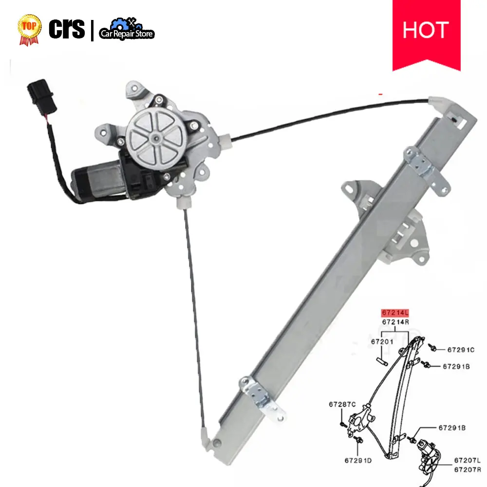 New Mitsubishi Window Regulator With Motor Front Driver Side Lh Lf