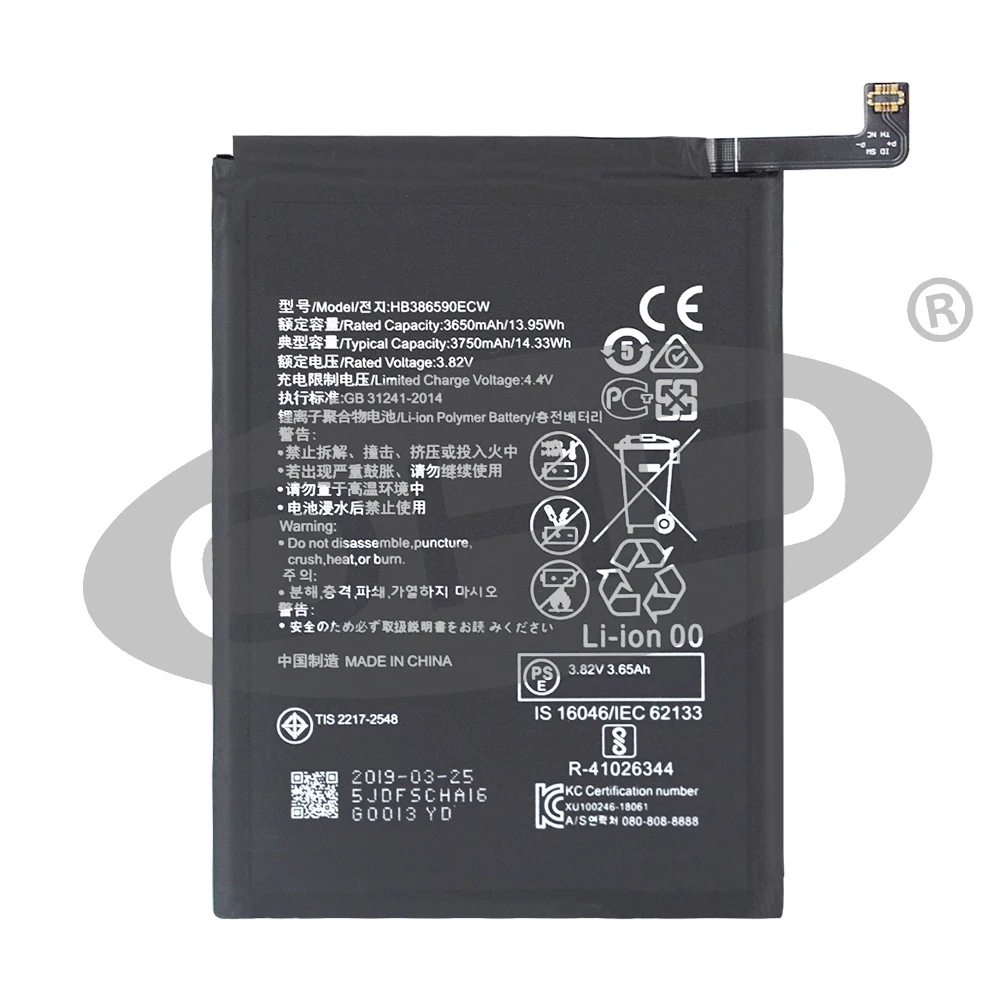 OHD оригинальный аккумулятор высокой емкости HB386590ECW для Huawei Honor 8X Glory / View 10 Lite JSN-L21 L22