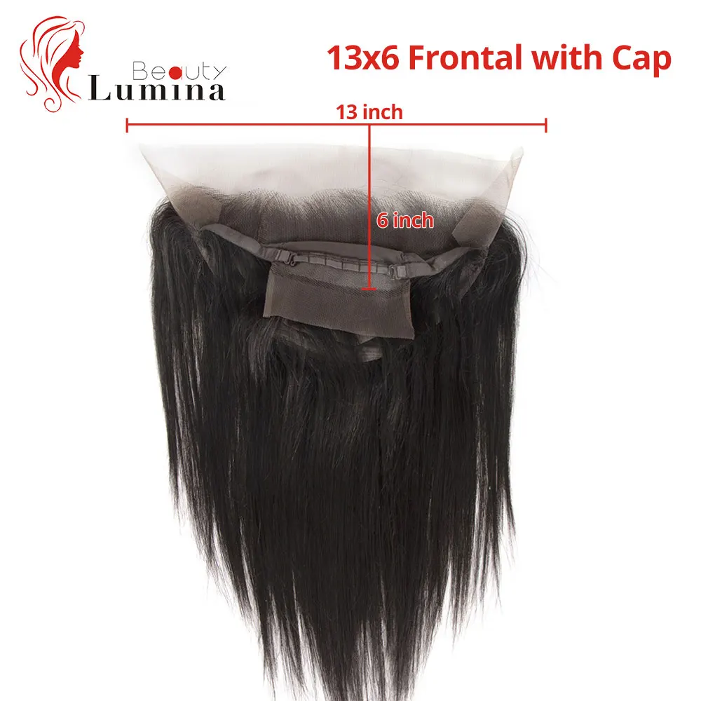 Extensiones de pelo Remy con encaje Frontal, accesorio capilar liso de 4x4, 130%, 13x6, de belleza, Pre arrancado, libre/Medio/tres partes