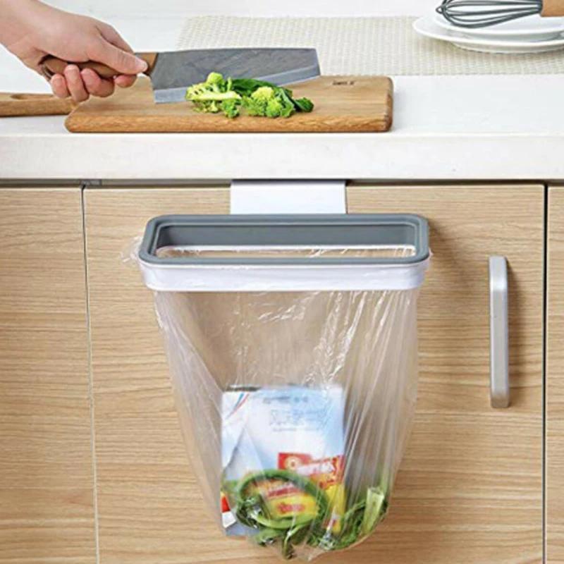 Plastic Door-back Garbage Trash Bag Bracket Rack Hanging Holder Kitchen Shelf Hanging Garbage Bag Holder Kitchen Cupboard Trash trash rack holder garbage rack