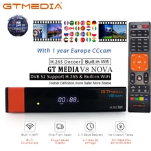 Tv-Receiver Server Nova Satellite Oscam Gtmedia V8 Support Cccam Spain WIFI Satellite Most-Stable Europe DVB-S2 Newest 7lines